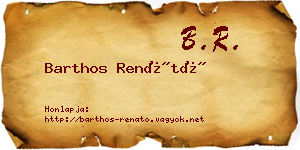 Barthos Renátó névjegykártya